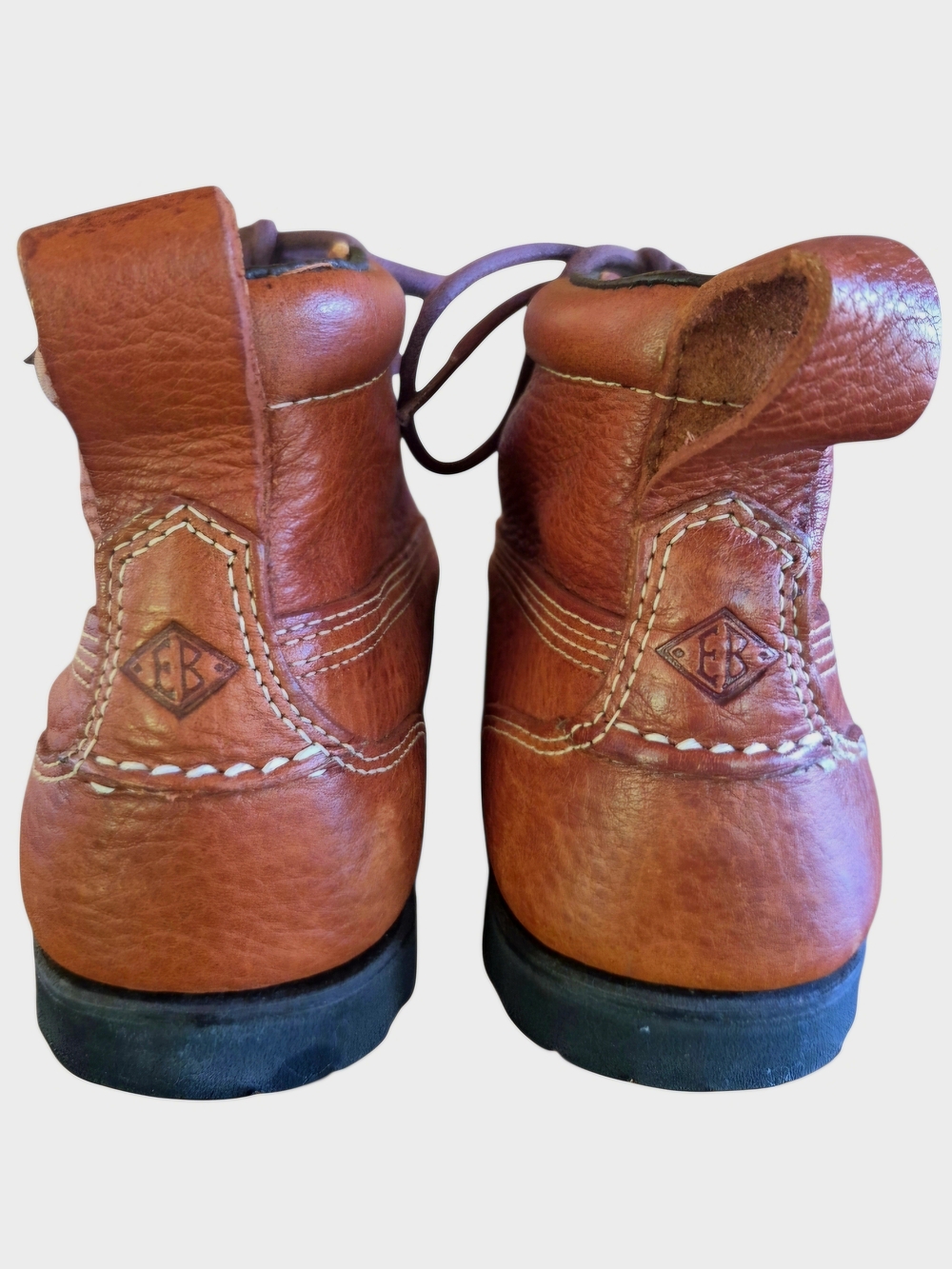 Eddie Bauer Women's CHUKKA Tan/Brown Leather Lace-Up Mid Top Casual Boots 7.5M - Picture 5 of 9